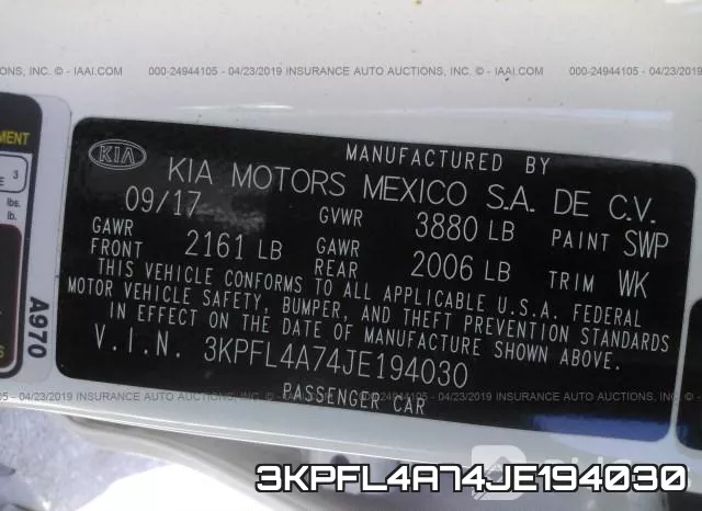 3KPFL4A74JE194030 фото 10