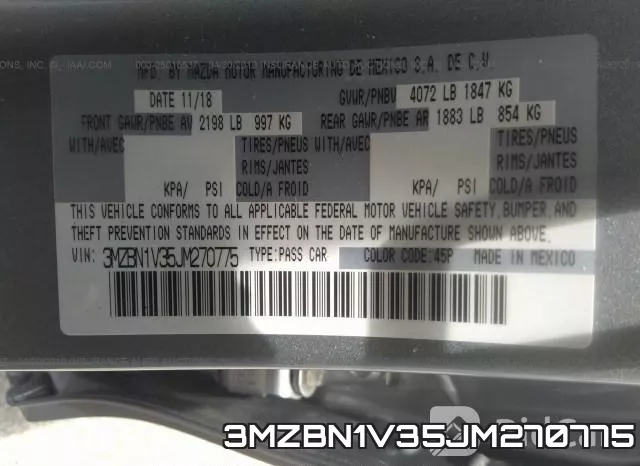 3MZBN1V35JM270775 фото 10