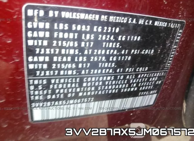 3VV2B7AX5JM067572 фото 10