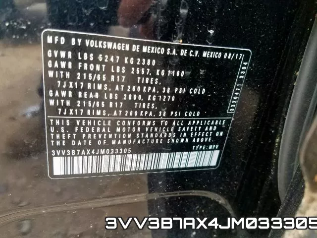 3VV3B7AX4JM033305 фото 2