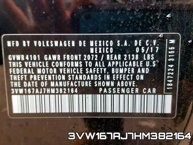 3VW167AJ7HM382164 фото 2