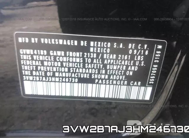 3VW2B7AJ3HM246730 фото 10
