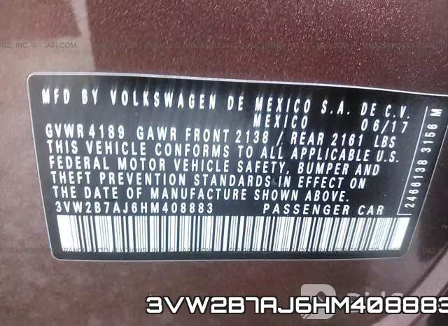 3VW2B7AJ6HM408883 фото 10