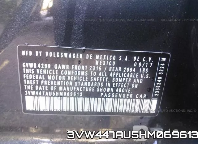 3VW447AU5HM069613 фото 9