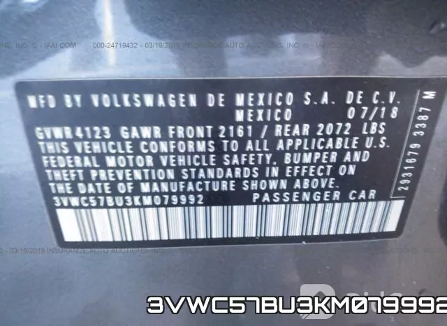 3VWC57BU3KM079992 фото 10