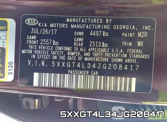 5XXGT4L34JG208417 фото 10