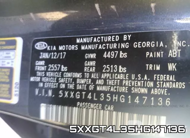 5XXGT4L35HG147136 фото 10