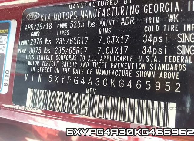 5XYPG4A30KG465952 фото 10