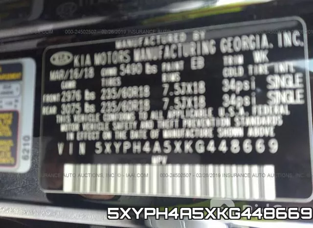 5XYPH4A5XKG448669 фото 10