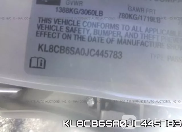 KL8CB6SA0JC445783 фото 10