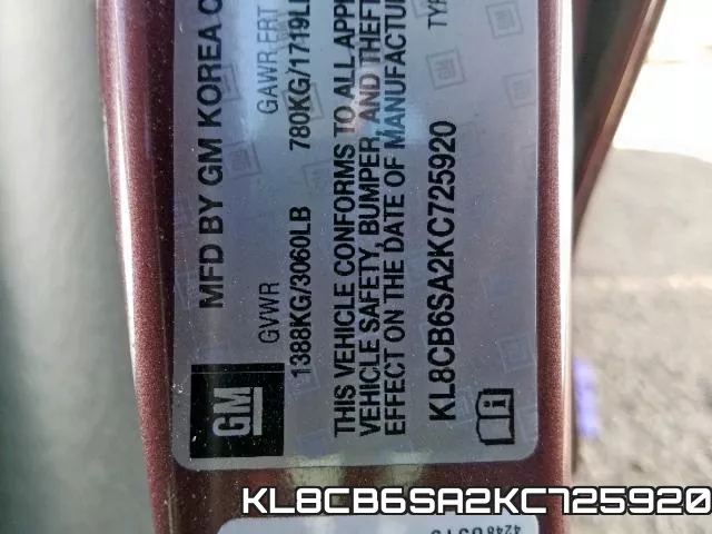 KL8CB6SA2KC725920 фото 2