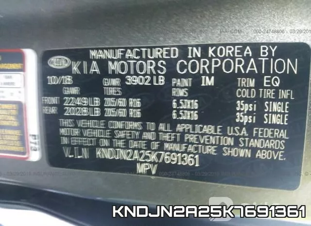 KNDJN2A25K7691361 фото 10