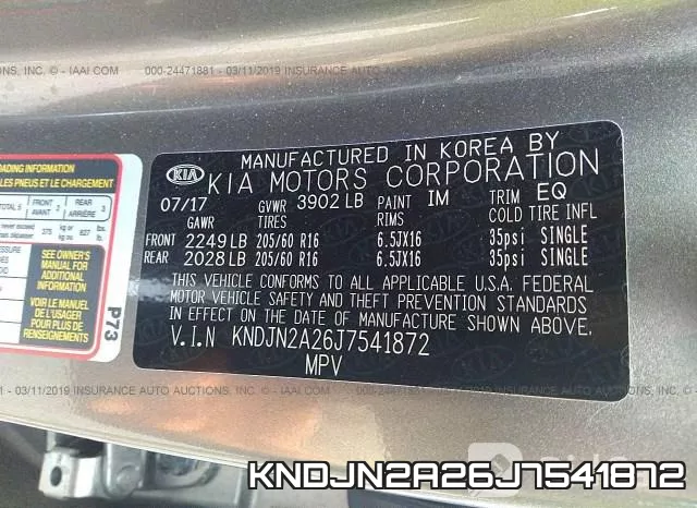 KNDJN2A26J7541872 фото 10