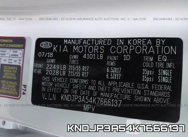 KNDJP3A54K7666137 фото 10