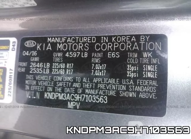 KNDPM3AC9H7103563 фото 10