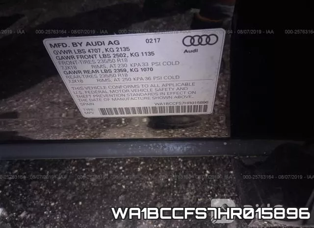 WA1BCCFS7HR015896 фото 10