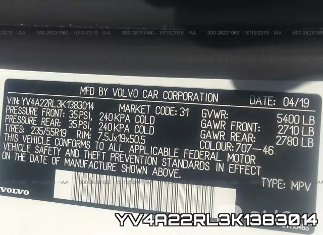 YV4A22RL3K1383014 фото 10