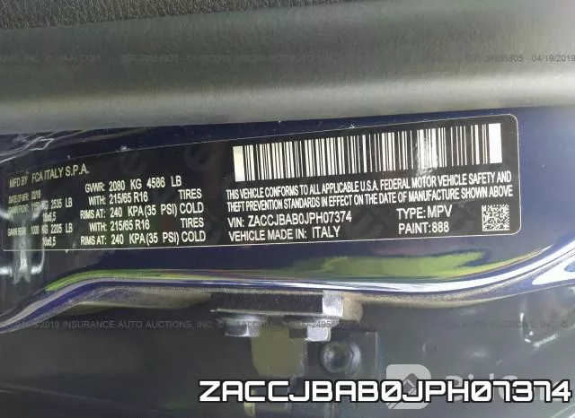 ZACCJBAB0JPH07374 фото 9