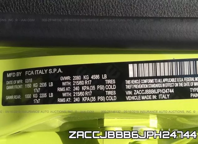 ZACCJBBB6JPH24744 фото 10