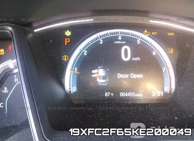 19XFC2F65KE200049 фото 8
