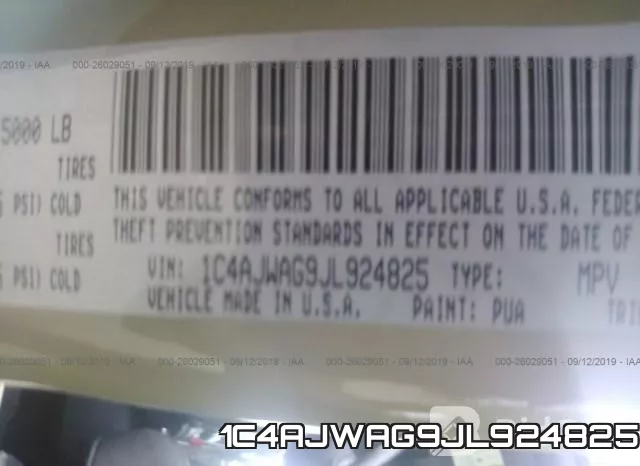 1C4AJWAG9JL924825 фото 10