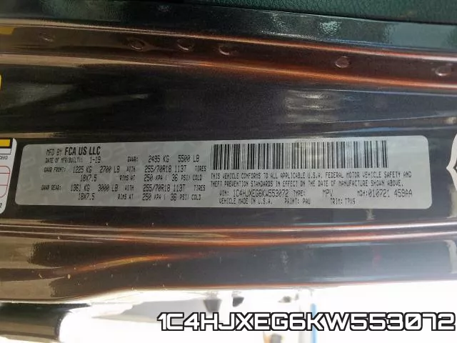1C4HJXEG6KW553072 фото 2