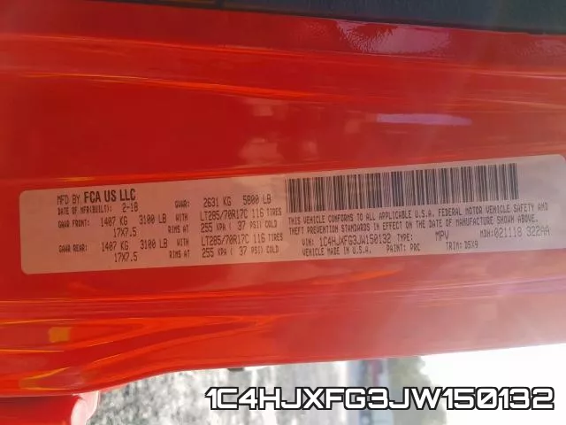 1C4HJXFG3JW150132 фото 2