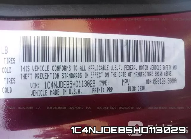 1C4NJDEB5HD113029 фото 9