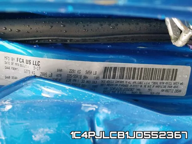 1C4PJLCB1JD552367 фото 2