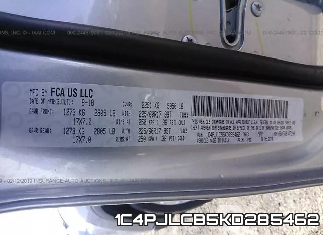 1C4PJLCB5KD285462 фото 9