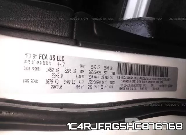 1C4RJFAG5HC876768 фото 10