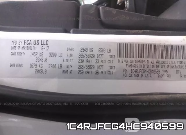 1C4RJFCG4HC940599 фото 10