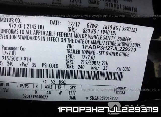 1FADP3H27JL229379 фото 10