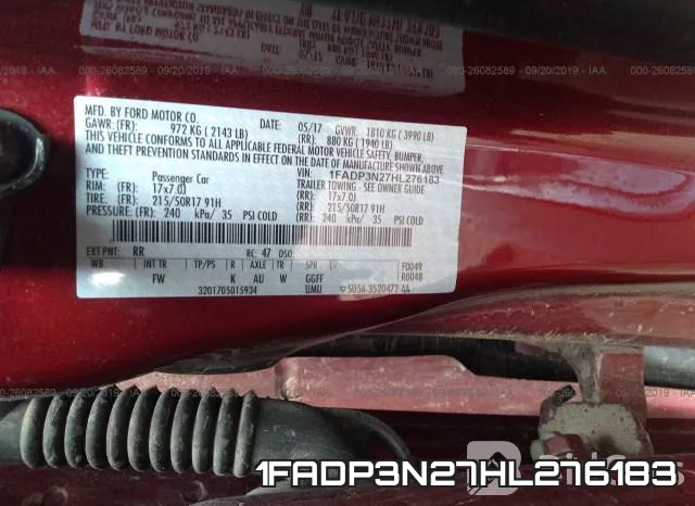 1FADP3N27HL276183 фото 10