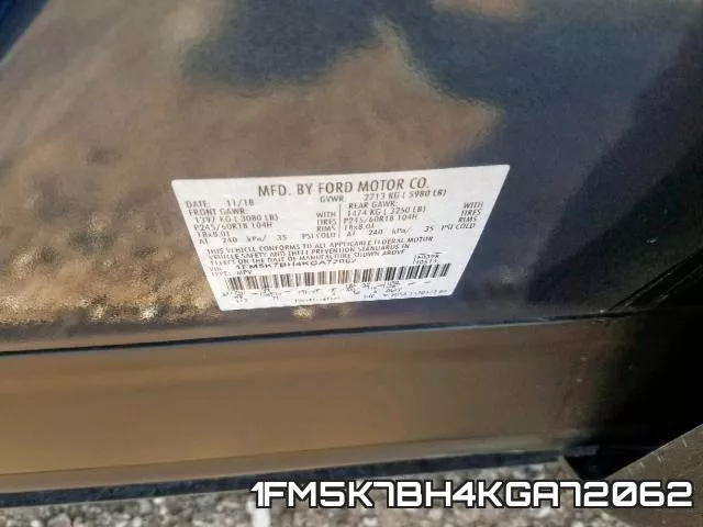 1FM5K7BH4KGA72062 фото 2