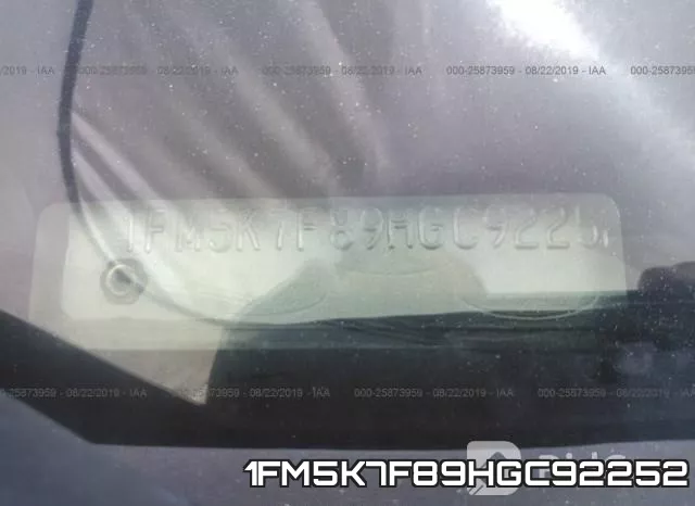 1FM5K7F89HGC92252 фото 10