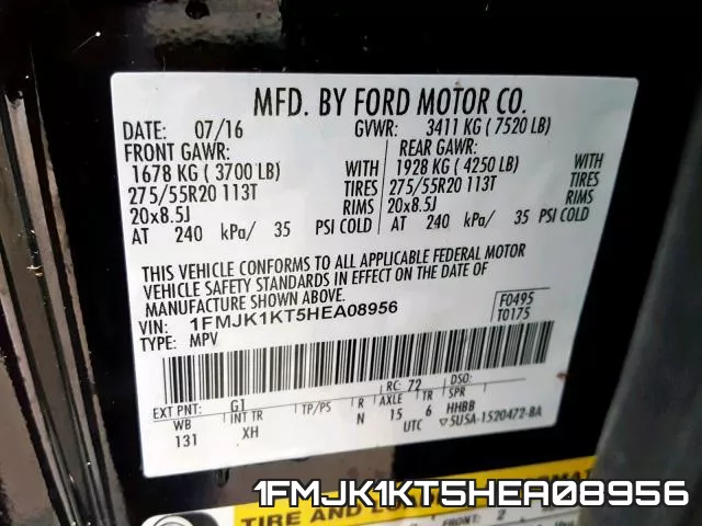 1FMJK1KT5HEA08956 фото 2
