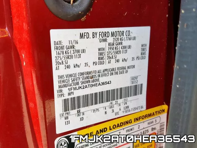 1FMJK2AT0HEA36543 фото 2