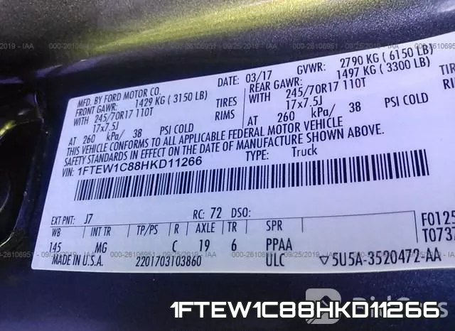 1FTEW1C88HKD11266 фото 10