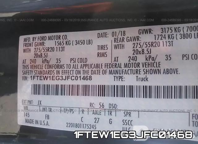 1FTEW1EG3JFC01468 фото 20