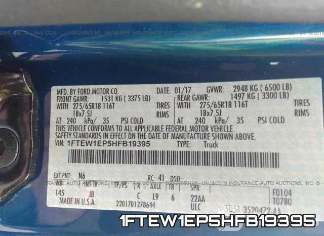 1FTEW1EP5HFB19395 фото 10