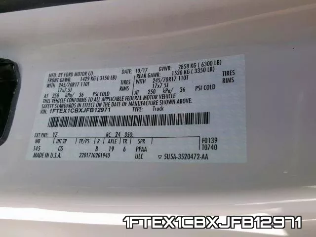 1FTEX1CBXJFB12971 фото 2
