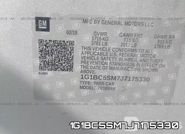 1G1BC5SM7J7175330 фото 10