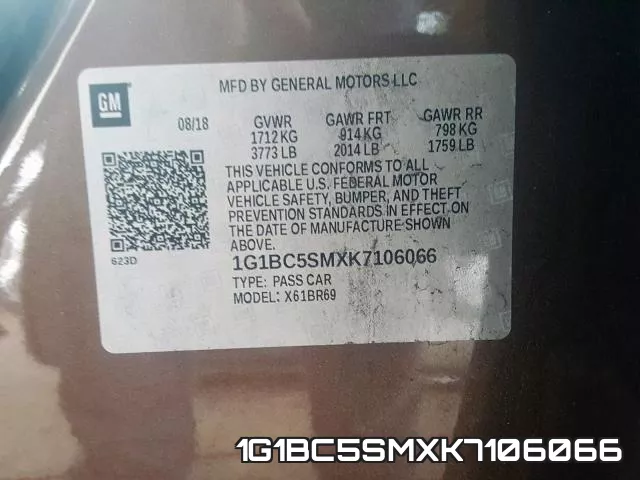 1G1BC5SMXK7106066 фото 2