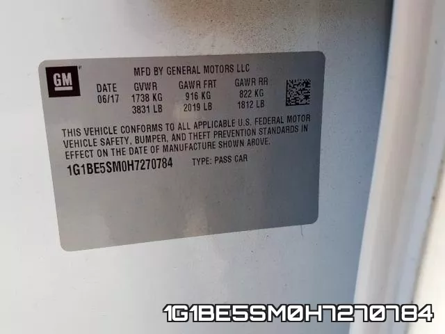 1G1BE5SM0H7270784 фото 2