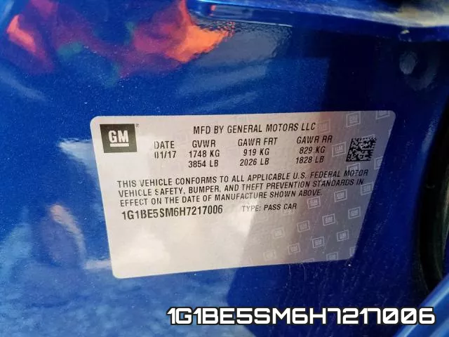 1G1BE5SM6H7217006 фото 2
