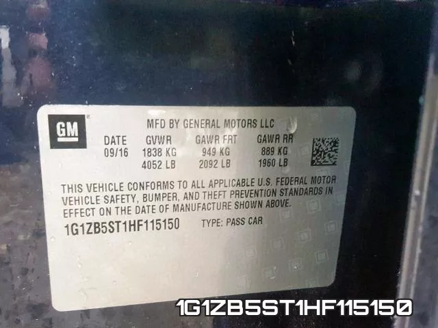 1G1ZB5ST1HF115150 фото 2