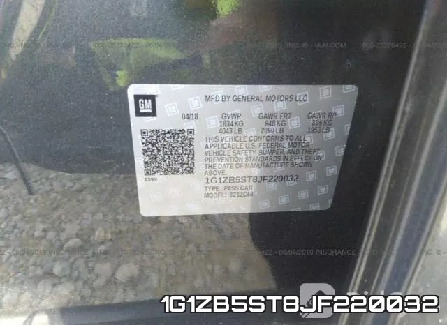 1G1ZB5ST8JF220032 фото 10