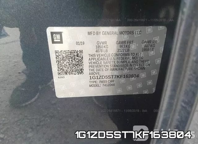 1G1ZD5ST7KF163804 фото 10