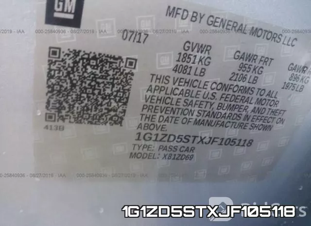 1G1ZD5STXJF105118 фото 10